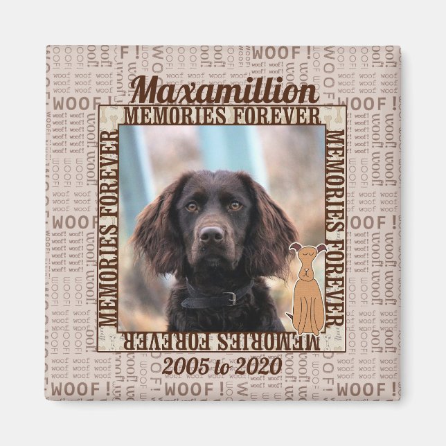 Aimant Mémorial Brown pour animaux de compagnie pour chie (Devant)