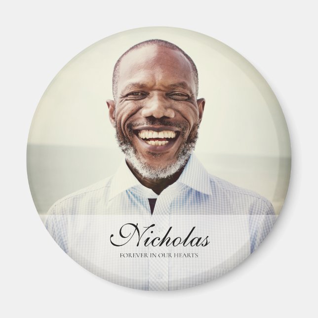 Aimant Mémorial photo classique et simple (Devant)