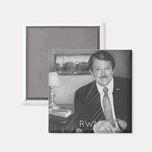 Aimant Memorial Portrait PHOTO Initiales intemporelles Ke
