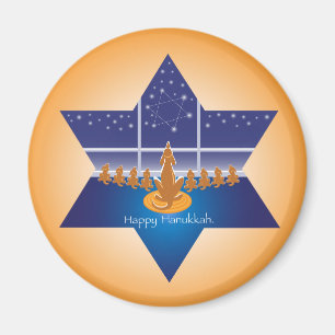 Aimant Menorah Dogs_Happy Hanoukka_Star de David
