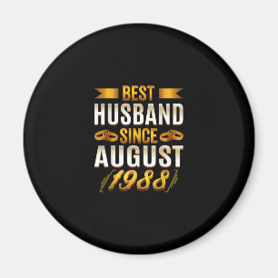 Aimant Mens Best Husband Since Août 1988 - Funny 32 nd