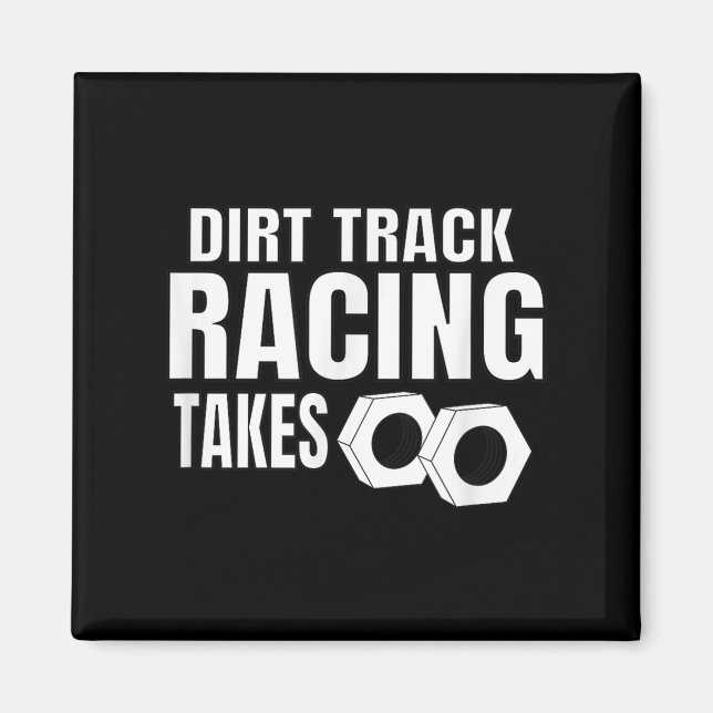 Aimant Mens Dirt Track Racing Drôle Race Citation Sprint  (Devant)