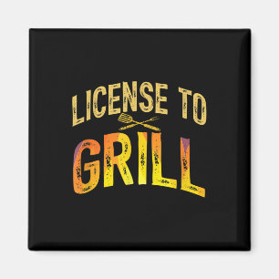 Aimant Mens Funny Papa Aime Le Bbq Permis De Griller La V