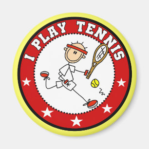 Aimant Mens I Play Tennis Tshirts et cadeaux