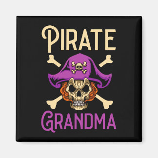 Aimant Mens pirate grandma grandmother granny pirate