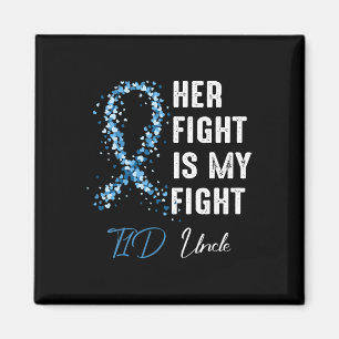 Aimant Mens Son combat est mon combat T1d Oncle Type 1 Di