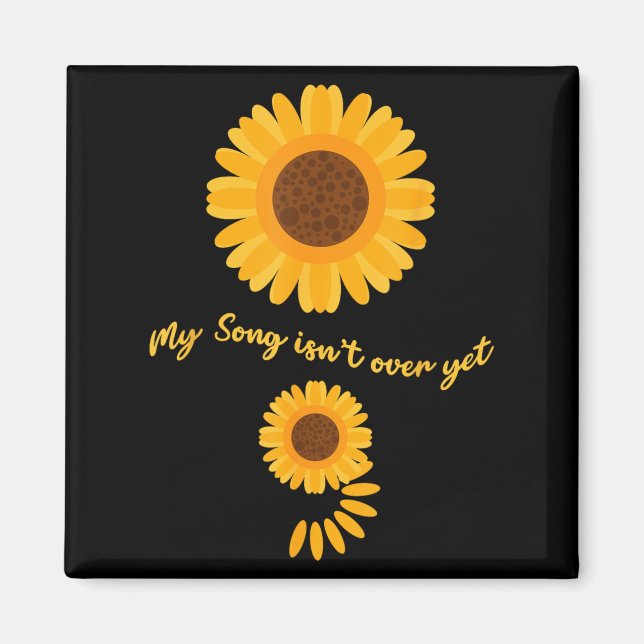 Aimant Mental Health Semicolon Sunflower Suicide Preventi (Devant)