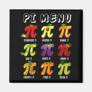 Aimant Menu Pi 3.14 Symbole Pi Drôle Prof de Fruit Enfant