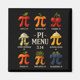 Aimant Menu Pi Jour de Pi 3.14 Tarte aux Fruits Drôle Pro
