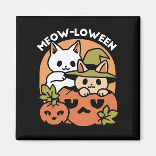 Aimant Meow-Loween - Festive Halloween Conception de chat