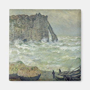 Aimant Mer agitée de Claude Monet   chez Etretat, 1883