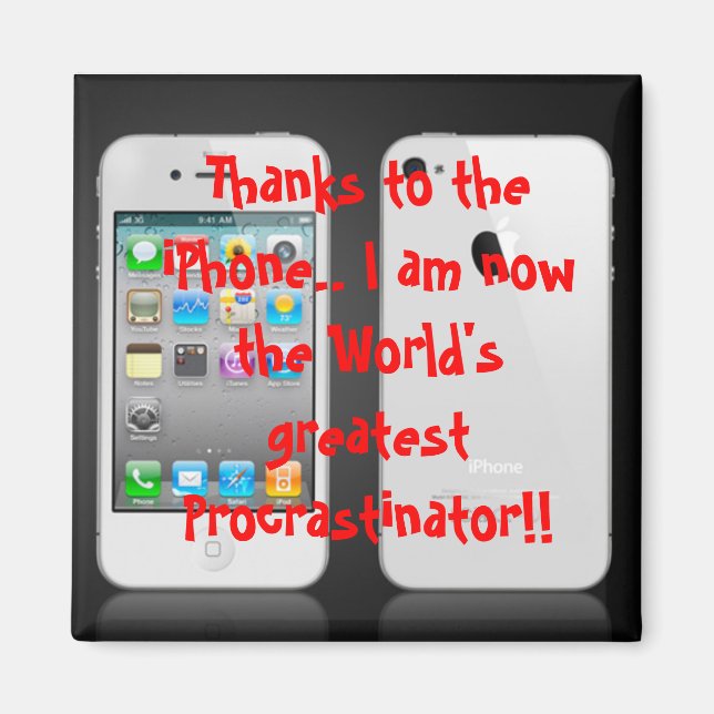 Aimant Merci à l'iPhone...Je suis maintenant le Monde (Devant)