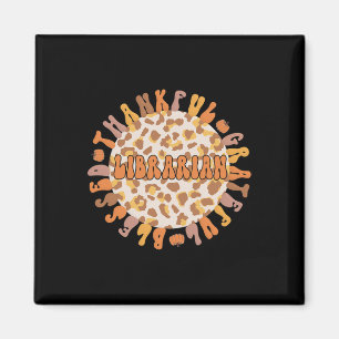 Aimant Merci bibliothécaire Thanksgiving Library Worker 1