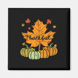 Aimant Merci Citrouille feuille mignon Thanksgiving Fall