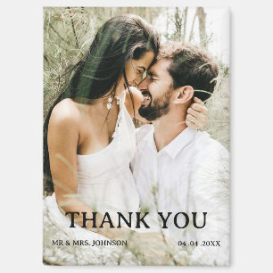 Aimant Merci de Mariage photo personnalisé