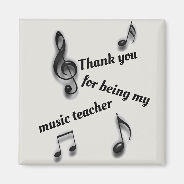 Aimant Merci d'être mon professeur de musique appréciatio (Devant)