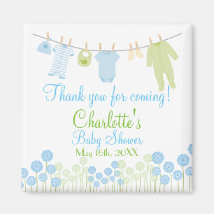 Aimant Merci D'Être Venu ! Baby shower de petits vêtement