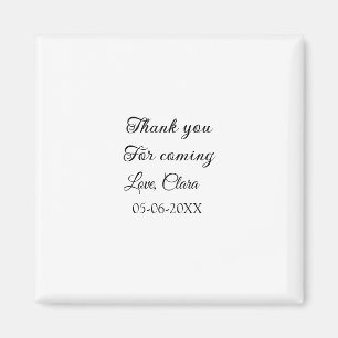 Aimant merci d'être venu/venue nom à ajouter par SMS