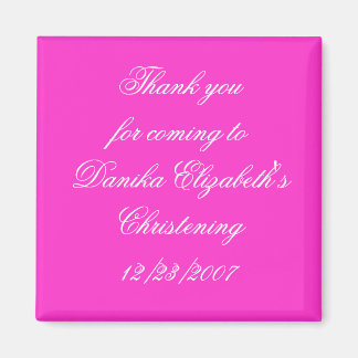 Aimant Merci d'être venue chez Danika Elizabeth's Christe