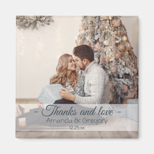 Aimant Merci et amour Noël mariage photo service
