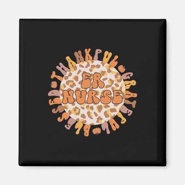 Aimant Merci Infirmière d'urgence Thanksgiving ER Infirmi (Devant)