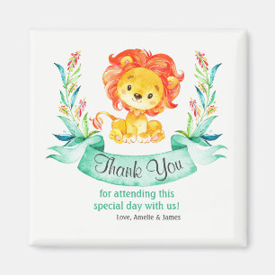 Aimant Merci Lion aquarelle