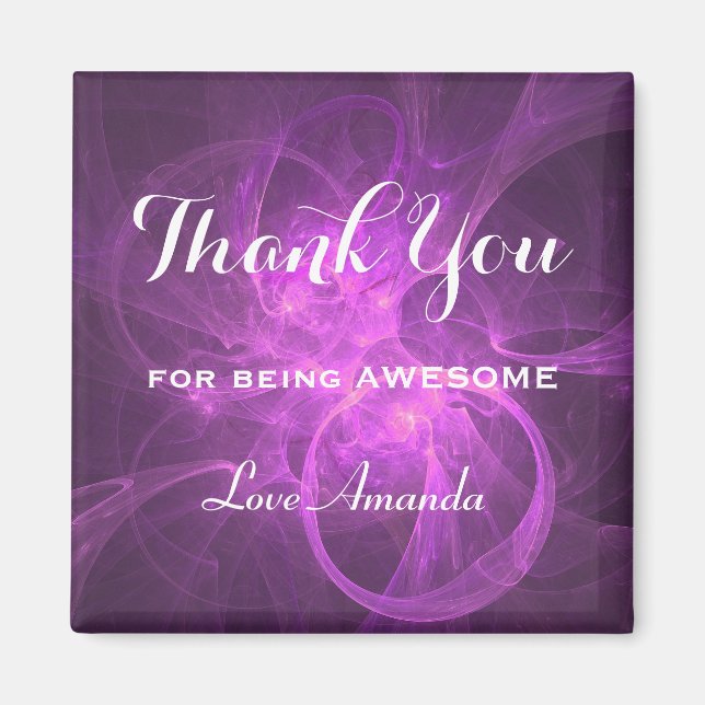 Aimant Merci Pour Être Awesome Violet Rose Abstrait (Devant)