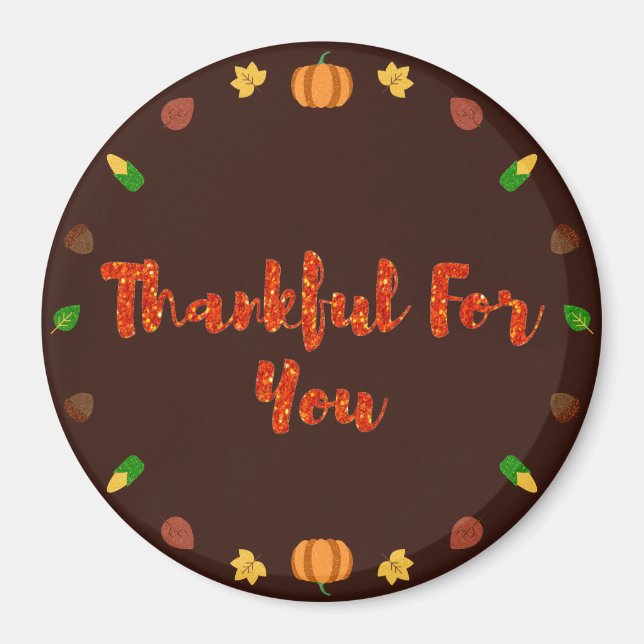 Aimant Merci Pour Vous, Thanksgiving (Devant)