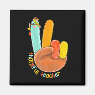 Aimant Merci Professeur amusant Thanksgiving Peace Hand S