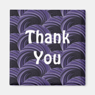 Aimant Merci Violet Cercle noir Motif Appréciation