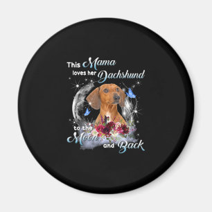 Aimant Mère Art Dachshund Mama Anniversaire