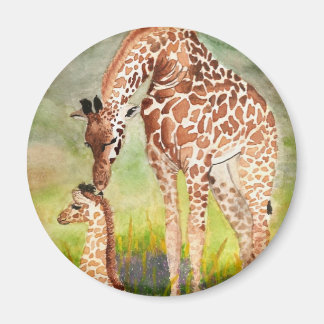 Aimant Mère et bébé Giraffes