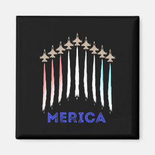 Aimant Merica America Jet Flag Trump Patriot Vétérinaire 