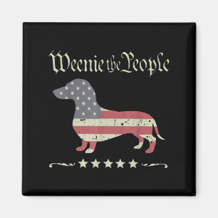 Aimant Merica Chien Dachshund Vintage Weenie Le Peuple