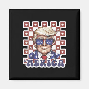 Aimant Merica Trump 4 juillet heureux Trump Drapeau améri