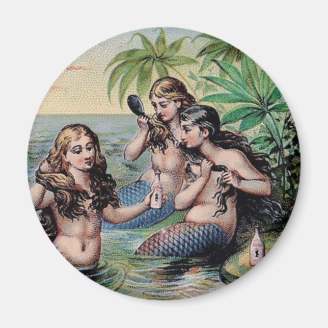 Aimant Mermaid Antique Magie Océan Nautique (Devant)