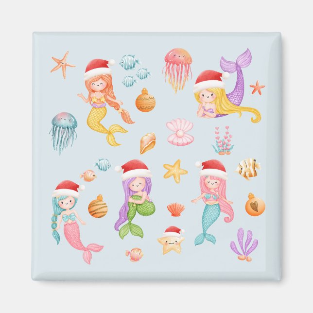 Aimant Mermaid Père Noël Noël (Devant)