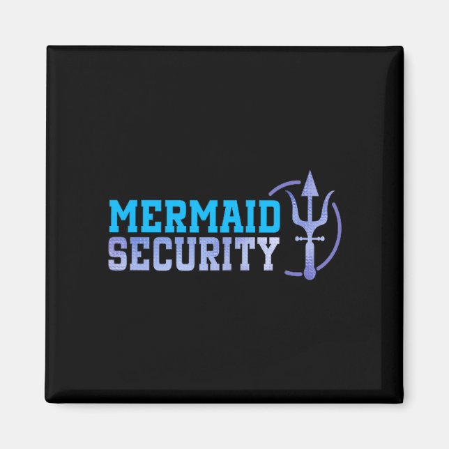 Aimant Mermaid Security Halloween Costume Dad Men Boy  (Devant)