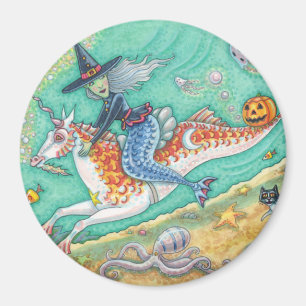 AIMANT MERMAID WITCH, IMAGINAIRE MERHORSE HALLOWEEN MAGNE