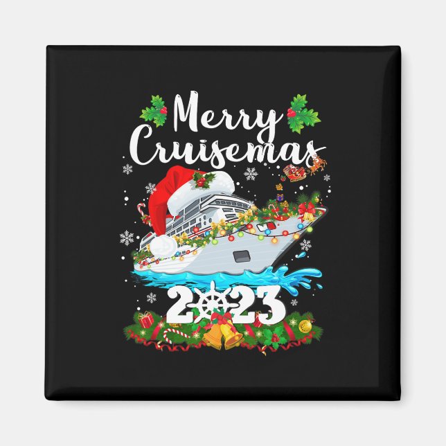 Aimant Merry Cruisemas croisière en famille Noël 2023 Amu (Devant)
