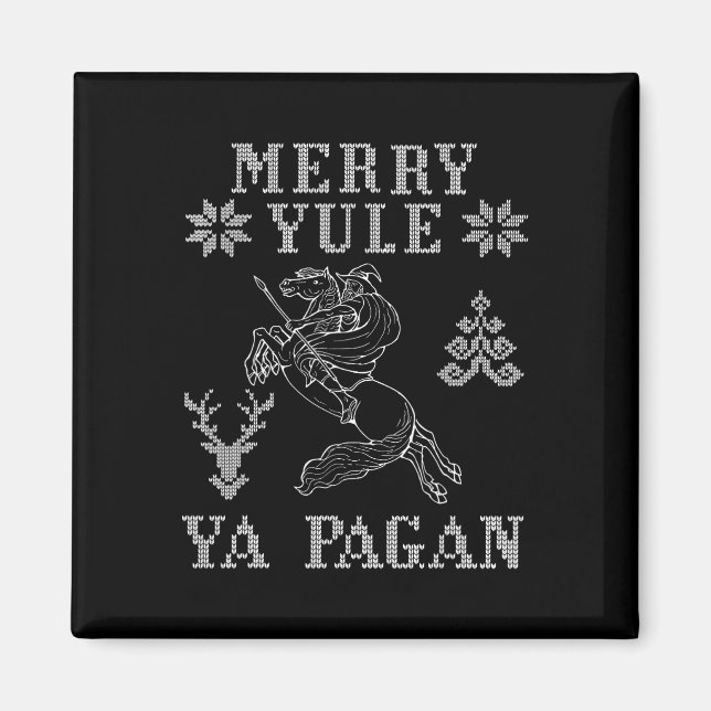 Aimant Merry Yule Ya Pagan Odin On Sleipnir Viking Christ (Devant)