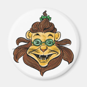 Aimant Merveilleux Magicien d'Oz, Lion portant des lunett