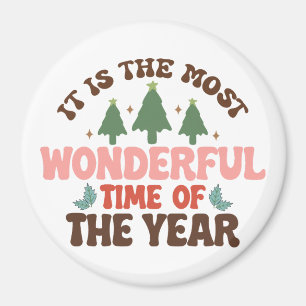 Aimant Merveilleux temps Retro Super vacances de Noël