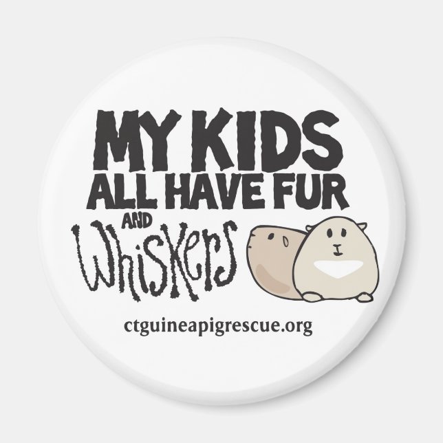 Aimant Mes enfants ont tous de la fourrure et des Whisker (Devant)