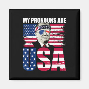 Aimant Mes pronoms sont les États-Unis Donald Trump patri