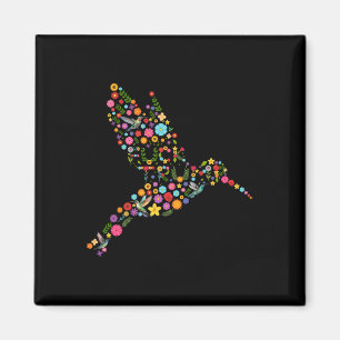 Aimant Messag caché subtil anti-Trump Floral Hummingbird