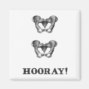 Aimant Message d'anatomie Hip Hip Hooray