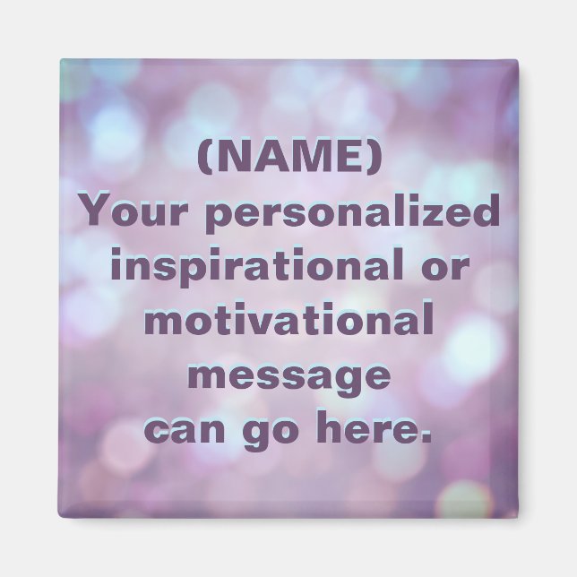 Aimant Message de motivation personnalisé (Devant)