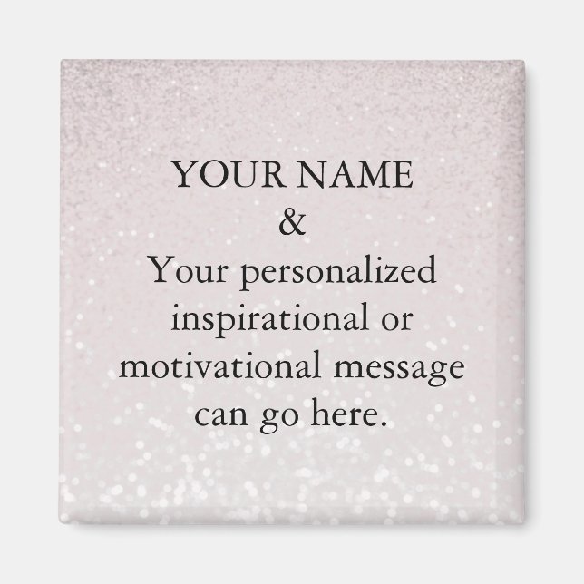 Aimant Message personnalisé Parties scintillant rose (Devant)