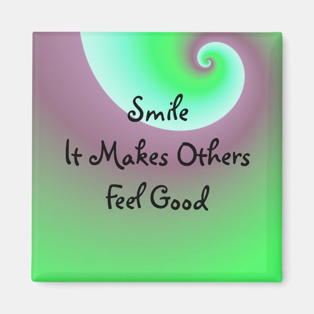 Aimant Message positif du sourire (Devant)